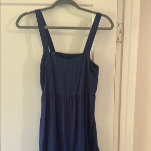 Elegant Blue Sleeveless Dress